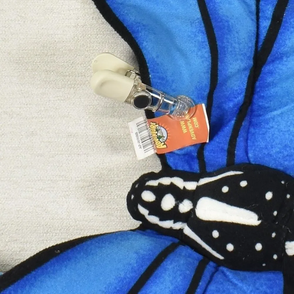 Adventure Planet Plush Blue Morpho Butterfly Wings Costume Wearable Kids Youth